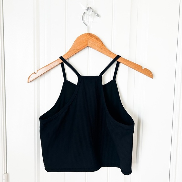 Laslulu Ribbed Racerback Cropped Tank Top Size Large - Picture 2 of 2